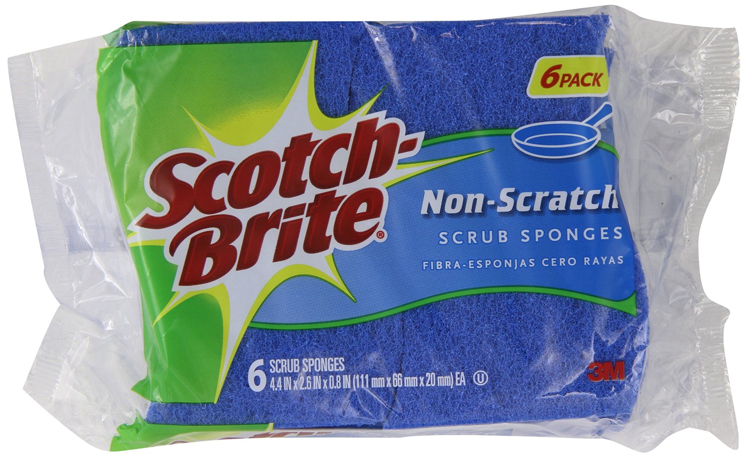 Scrub sponge scotchbrite 4pk