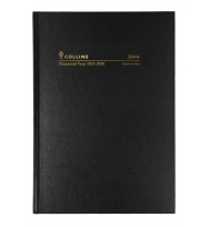 Collins Debden Diary Financial Year 2025/2026 A4 '2 Day -To-Page'  -Black