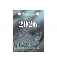 Desk Calendar Refill 2026 Collins  Debden 'Day to Page' Top Punch