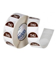 Label Avery 24MM Thursday Removable Brown/White 1000/Roll