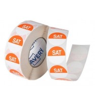 Label Avery 24MM Saturday Removable Orange/White 1000/Roll
