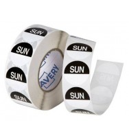 Label Avery 24MM Sunday Removable Black/White 1000/Roll