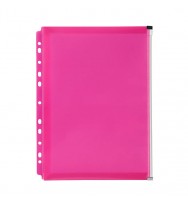 BINDER POCKET MARBIG A4 ZIP PINK