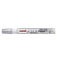 MARKER PAINT UNI PX20 2.8MM MEDIUM BULLET TIP SHINY SILVER