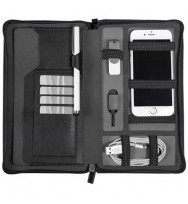 TRAVEL WALLET MODENA RE-CHARGE WITH ZIP/WRIST STRAP BLACK
