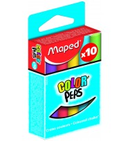 Chalk MAPED Assorted Colours -Pack 10