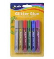 GLUE BOSTIK 10ML GLITTER ASST PK6