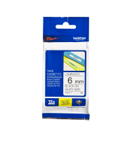 Brother Laminated Tape 6mm x 8m Black on White TZe-211 - 10 pack