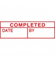 X-Stamper 1542 Completed Date/By Red