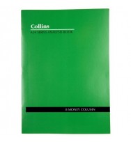 Collins Analysis Book 'A24' Series 24 Leaf, A4, 8 Money Column
