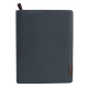 Compendium DEBDEN Quarto Compact With Wiro Note Pad Zippered -Dark Grey