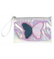Pencil Case Stylex 197x127 Flat Time to Shine Glitter Silver