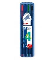 Pen Staedtler Triplus Ball Medium Wallet Assorted Colours PK 4