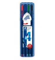 Pen Staedtler Triplus Ball Extra Broad Wallet Assorted Colours PK 4