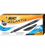 Pen Bic Atlantis Comfort Medium Black Box 12