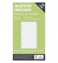 Refill Milford Timeplanner 6 Ring Jan-Dec tabs