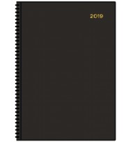 Diary 2019 Belmont A4 Black '1 Week to View'