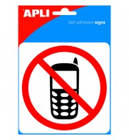 Sign Apli Adhesive No Mobile Sign PK 1