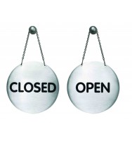 Sign Durable Pictogram Open/Close Reversible With Chain 130MM