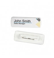 Name Badge Rexel ID Pin Closure Clear Pk 3