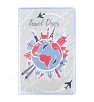 Travel Diary Cumberland 150x95MM Globe Design Clear PVC Cover