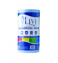 Commercial Wipes LIVI Essentials Blue 40m 90 Sheets -Box 4