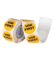 Label Avery 40MM 'Use First' Removable Orange/Black 500 Roll
