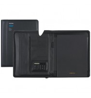 Compendium MILFORD A4 With Wiro Note Pad Zippered -Black