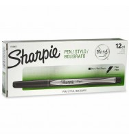 Pen Sharpie Fineliner Black Bx12