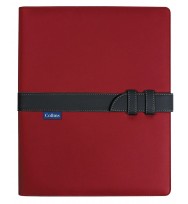 Portfolio DEBDEN Conference A4 With Strap Closure -Charcoal/Red 