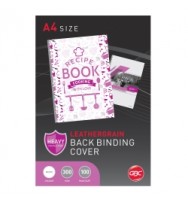 Binding Covers GBC A4 Leathergrain White -Pack 100