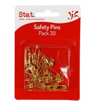 Safety Pin STAT Gold -Pack 30