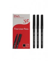 STAT Fineliner Pen 0.4mm Fibre Nib Black BX 12