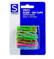 STAT PAPER CLIPS 50MM LARGE MULTI COLOUR PK 50 EA