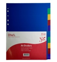 Dividers STAT A4 PP 10 Tab