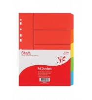 Divider STAT A4 Manilla Bright Colours 5 Tab