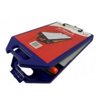  STAT CLIPBOARD A4 WITH STORAGE ASST COLOURS 
