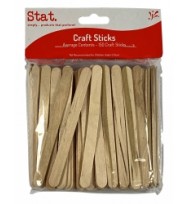 Plain Wooden STAT Popsticks -Pack 150