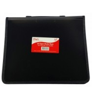 STAT BINDER A4 2R ZIPPER W/HANDLE BLACK 