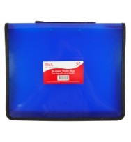 STAT BINDER A4 2R ZIPPER W/HANDLE BLUE  EA 