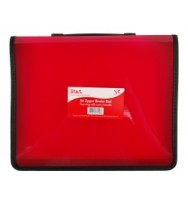 STAT A4 2R ZIPPER W /HANDLE RED EA