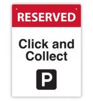 DURUS Click and Collect Parking Wall Sign -Black/Red