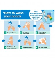 DURUS How to Wash Hands Wall Sign 225 x 300mm