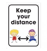 DURUS Keep Your Distance Wall Sign 225 x 300mm