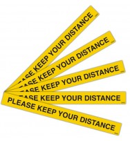 DURUS Hard Floor Strips Distance Yellow and Black -Pack 5