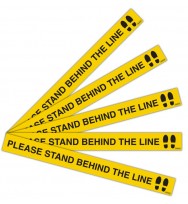 DURUS Strips Hard Floor  Please Stand Here Yellow and black -Pack 5