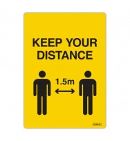 DURUS Keep Your Distance Sign -Pack 2