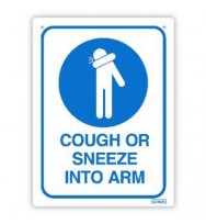 DURUS Cough or Sneeze Into Arm Wall Sign