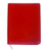 Compendium DEBDEN Executive PU Portfolio Zippered  -Red