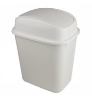  Bin Waste ITALPLAST 15L With Swing Lid -White